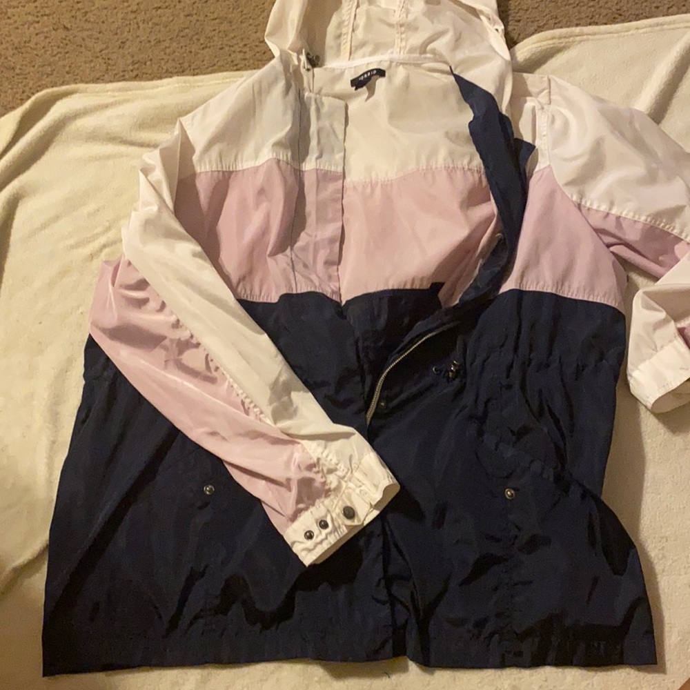Torrid blue,pink,white jacket